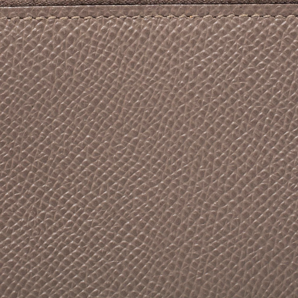 Hermes Taupe Epsom Leather Zip Around Compact Wallet For Women 7 Hermes Taupe Epsom Leather Zip Around Compact Wallet For Women - Image 5