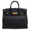 Hermes Black Togo Leather Birkin 25 Bag For Women -Deals Hermes Store luxury women hermes used handbags p334152 002