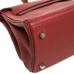 Hermes Sanguine Taurillon Clemence Leather Palladium Hardware Shoulder Kelly 42 Bag For Women -Deals Hermes Store luxury women hermes used handbags p334278 002