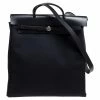 Hermes Black Canvas And Leather Herbag 39 Bag For Women -Deals Hermes Store luxury women hermes used handbags p334281 009
