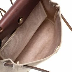 Hermes Chocolate Brown/Beige Toile And Leather Herbag 31 Bag For Women -Deals Hermes Store luxury women hermes used handbags p334341 1601551290 004