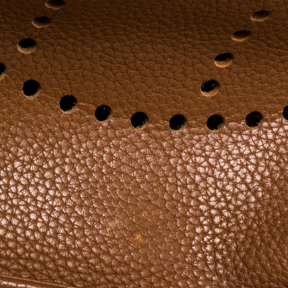 Hermes Gold Taurillon Clemence Leather Evelyne III GM Bag For Women 8 Hermes Gold Taurillon Clemence Leather Evelyne III GM Bag For Women - Image 6