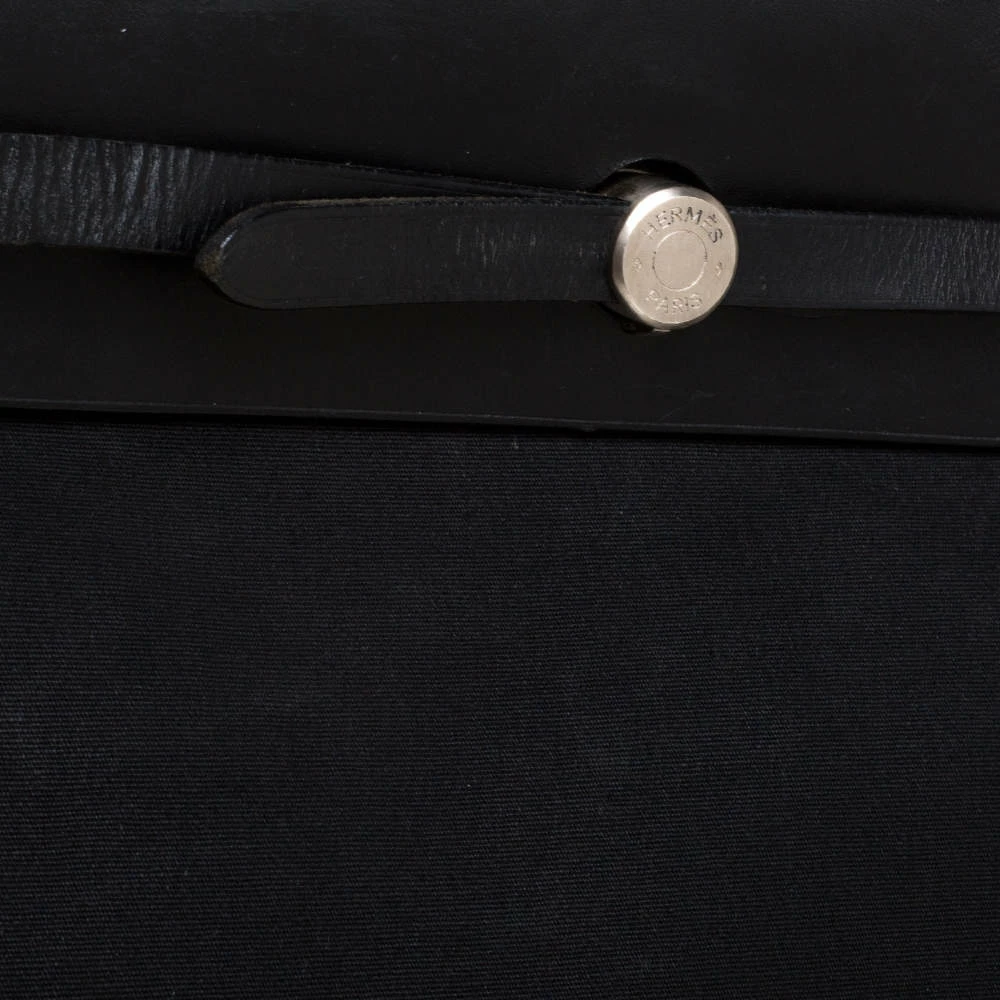 Hermes Black Canvas And Leather Herbag Zip 39 Bag For Women 7 Hermes Black Canvas And Leather Herbag Zip 39 Bag For Women - Image 5