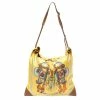 Hermes Hermès Yellow Brides De Gala Silk And Leather MM Silky City Bag For Women