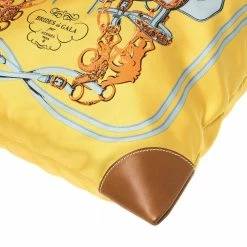 Hermes Hermès Yellow Brides De Gala Silk And Leather MM Silky City Bag For Women -Deals Hermes Store luxury women hermes used handbags p335850 012