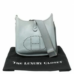 Hermes Hermès Ciel Clemence Leather Evelyne III PM Bag For Women -Deals Hermes Store luxury women hermes used handbags p336227 010