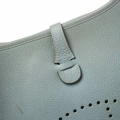 Hermes Hermès Ciel Clemence Leather Evelyne III PM Bag For Women -Deals Hermes Store luxury women hermes used handbags p336227 018