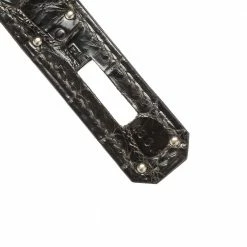 Hermes Ardoise Shiny Porosus Crocodile Palladium Hardware Birkin 30 Bag For Women -Deals Hermes Store luxury women hermes used handbags p340202 006