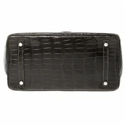 Hermes Ardoise Shiny Porosus Crocodile Palladium Hardware Birkin 30 Bag For Women -Deals Hermes Store luxury women hermes used handbags p340202 018