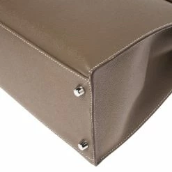 Hermes Etoupe Epsom Leather Palladium Hardware Kelly Sellier 35 Bag For Women -Deals Hermes Store luxury women hermes used handbags p340680 016