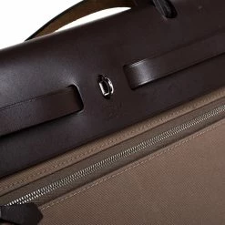 Hermes Khaki/Brown Canvas And Leather Herbag Zip 31 Bag For Women -Deals Hermes Store luxury women hermes used handbags p347277 008