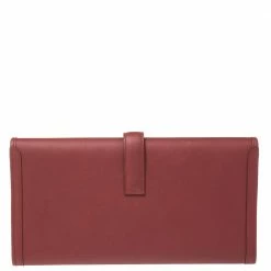 Hermes Rouge Grenat Swift Leather Elan 29 Jige Clutch For Women -Deals Hermes Store luxury women hermes used handbags p348796 004