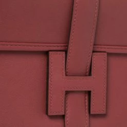 Hermes Rouge Grenat Swift Leather Elan 29 Jige Clutch For Women -Deals Hermes Store luxury women hermes used handbags p348796 010