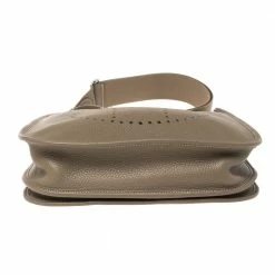 Hermes Etoupe Grey Togo Leather Evelyne III PM Bag For Women -Deals Hermes Store luxury women hermes used handbags p348805 009
