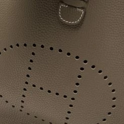 Hermes Etoupe Grey Togo Leather Evelyne III PM Bag For Women -Deals Hermes Store luxury women hermes used handbags p348805 010