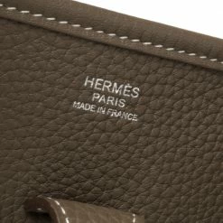 Hermes Etoupe Grey Togo Leather Evelyne III PM Bag For Women -Deals Hermes Store luxury women hermes used handbags p348805 013
