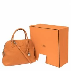 Hermes Orange Togo Leather Bolide 31 Bag For Women -Deals Hermes Store luxury women hermes used handbags p348808 002