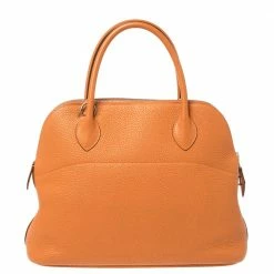 Hermes Orange Togo Leather Bolide 31 Bag For Women -Deals Hermes Store luxury women hermes used handbags p348808 009