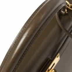 Hermes Lichen Tadelakt Leather Gold Hardware Kelly Sellier 32 Bag For Women -Deals Hermes Store luxury women hermes used handbags p348822 002