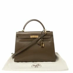 Hermes Lichen Tadelakt Leather Gold Hardware Kelly Sellier 32 Bag For Women -Deals Hermes Store luxury women hermes used handbags p348822 012