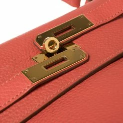 Hermes Rose Jaipur Clemence Leather Gold Hardware Kelly Retourne 32 Bag For Women -Deals Hermes Store luxury women hermes used handbags p348835 013