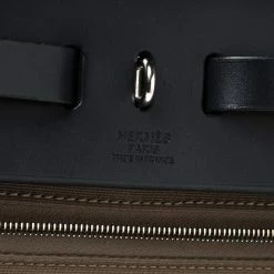 Hermes Hermès Bleu Indigo/Khaki Canvas And Leather Herbag Zip 31 Bag For Women -Deals Hermes Store luxury women hermes used handbags p348838 015