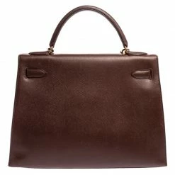 Hermes Chocolat Courchevel Leather Gold Hardware Kelly Sellier 32 Bag For Women -Deals Hermes Store luxury women hermes used handbags p349642 1604980784 005