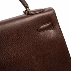 Hermes Chocolat Courchevel Leather Gold Hardware Kelly Sellier 32 Bag For Women -Deals Hermes Store luxury women hermes used handbags p349642 1604980787 006