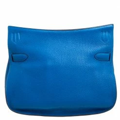 Hermes Blue Hydra Taurillon Clemence Leather Palladium Hardware Jypsiere 34 Bag For Women -Deals Hermes Store luxury women hermes used handbags p350914 010