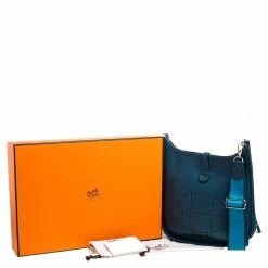 Hermes Collert Taurillion Clemence Leather Evelyne III PM Bag For Women -Deals Hermes Store luxury women hermes used handbags p350925 014