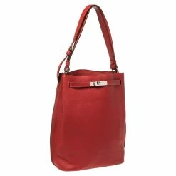 Hermes Rouge Casaque/Rose Jaipur Togo Leather Palladium Hardware So Kelly 26 Bag For Women -Deals Hermes Store luxury women hermes used handbags p350950 008