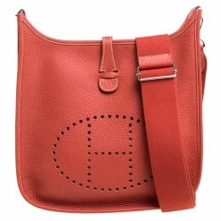 Hermes Cuivre Togo Leather Evelyne III PM Bag For Women