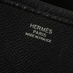 Hermes Noir Taurillon Clemence Leather Evelyne III GM Bag For Women -Deals Hermes Store luxury women hermes used handbags p351992 005