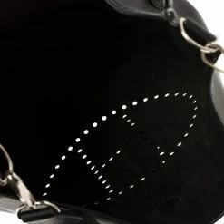 Hermes Noir Taurillon Clemence Leather Evelyne III GM Bag For Women -Deals Hermes Store luxury women hermes used handbags p351992 006