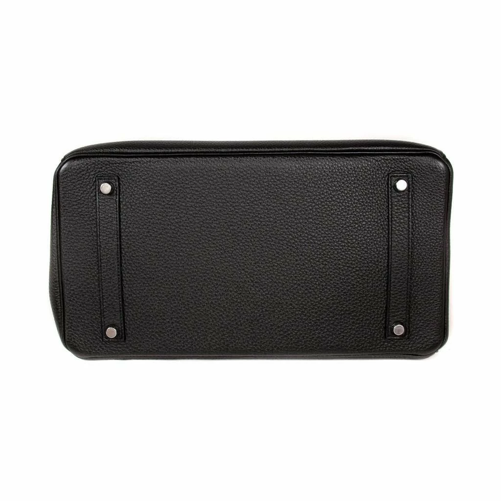 Hermes Hermès Black Togo Leather Palladium Hardware Birkin 35 Bag For Women 11 Hermes Hermès Black Togo Leather Palladium Hardware Birkin 35 Bag For Women - Image 9