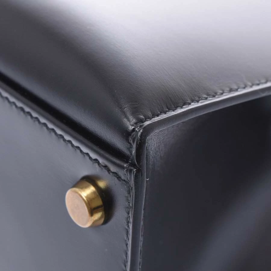 Hermes Black Box Leather Kelly Sellier 32 Bag For Women 20 Hermes Black Box Leather Kelly Sellier 32 Bag For Women - Image 18