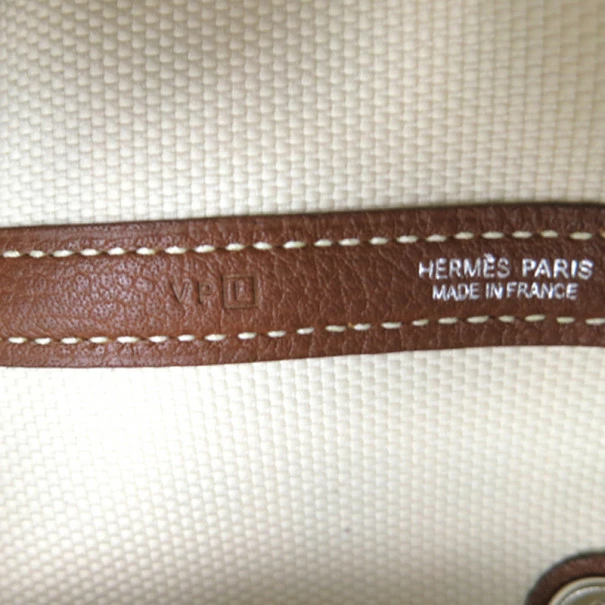 Hermes Ivory And Brown Garden Party Tote For Women 7 Hermes Ivory And Brown Garden Party Tote For Women - Image 5