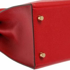 Hermes Rouge Casaque Epsom Leather Gold Hardware Kelly Sellier 28 Bag For Women -Deals Hermes Store luxury women hermes used handbags p356084 008