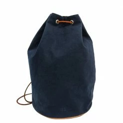 Hermes Blue Canvas Polochon Mimil GM Bag For Women