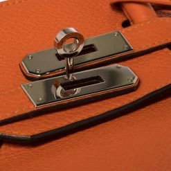 Hermes Orange Poppy Clemence Leather Palladium Hardware Birkin 35 Bag For Women -Deals Hermes Store luxury women hermes used handbags p356815 014