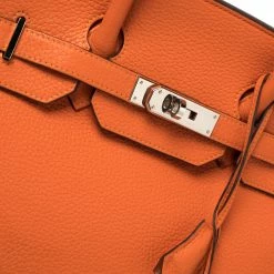 Hermes Orange Poppy Clemence Leather Palladium Hardware Birkin 35 Bag For Women -Deals Hermes Store luxury women hermes used handbags p356815 016