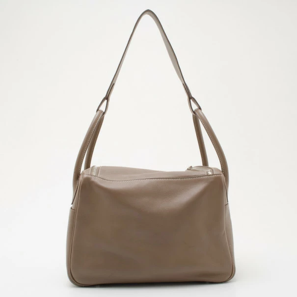 Hermes Grey Leather Lindy Shoulder Bag 30 CM For Women 7 Hermes Grey Leather Lindy Shoulder Bag 30 CM For Women - Image 5