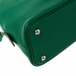 Hermes Hermès Vert Vertigo Chevre Mysore Leather Mini Bolide 1923 Bag For Women -Deals Hermes Store luxury women hermes used handbags p358283 012
