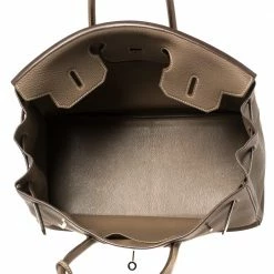 Hermes Hermès Etoupe Togo Leather Palladium Hardware Birkin 35 Bag For Women -Deals Hermes Store luxury women hermes used handbags p358353 008