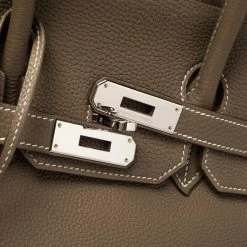 Hermes Hermès Etoupe Togo Leather Palladium Hardware Birkin 35 Bag For Women -Deals Hermes Store luxury women hermes used handbags p358353 010