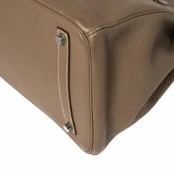 Hermes Hermès Etoupe Togo Leather Palladium Hardware Birkin 35 Bag For Women -Deals Hermes Store luxury women hermes used handbags p358353 016