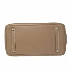 Hermes Hermès Etoupe Togo Leather Palladium Hardware Birkin 35 Bag For Women -Deals Hermes Store luxury women hermes used handbags p358353 018