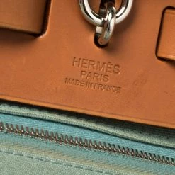 Hermes Barenia/Ciel Canvas And Leather Herbag Zip 31 Bag For Women -Deals Hermes Store luxury women hermes used handbags p358620 006