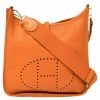 Hermes Hermès Orange Clemence Leather Evelyne III PM Bag For Women -Deals Hermes Store luxury women hermes used handbags p359704 010