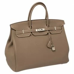 Hermes Etoupe Grey Togo Leather Palladium Hardware Birkin 40 Bag For Women -Deals Hermes Store luxury women hermes used handbags p359918 008